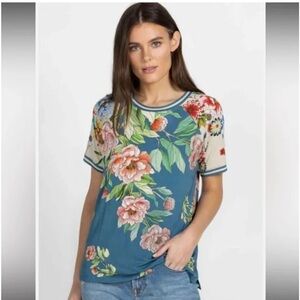 Johnny Was Romano Raglan floral top